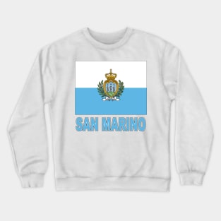 The Pride of San Marino - National Flag Design Crewneck Sweatshirt